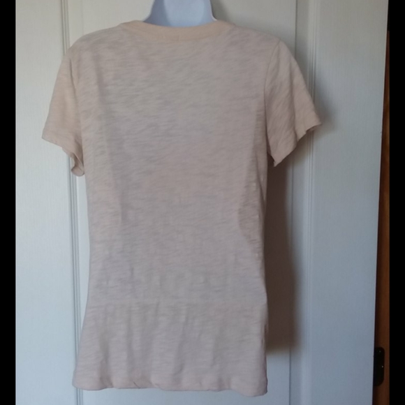 J.crew sz. small, ivory, 100% cotton tshirt. - Picture 2 of 3